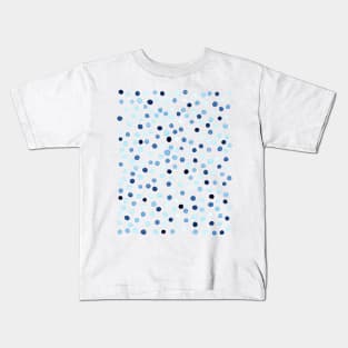 New confetti dots in blue Kids T-Shirt